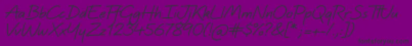 QuinzeyBold Font – Black Fonts on Purple Background