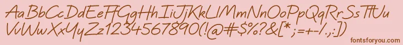 QuinzeyBold Font – Brown Fonts on Pink Background