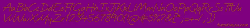 Police QuinzeyBold – polices brunes sur fond violet