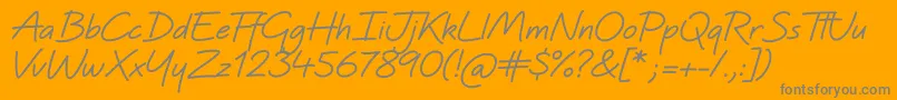 QuinzeyBold-Schriftart – Graue Schriften auf orangefarbenem Hintergrund