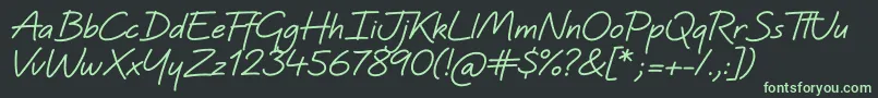 QuinzeyBold Font – Green Fonts on Black Background