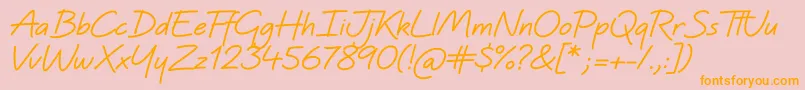 QuinzeyBold Font – Orange Fonts on Pink Background