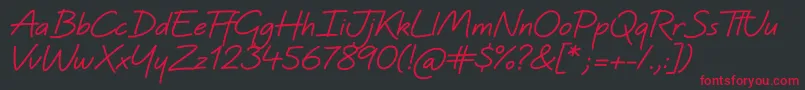 QuinzeyBold-Schriftart – Rote Schriften auf schwarzem Hintergrund