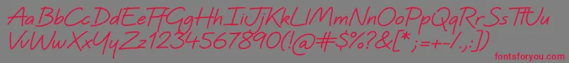 QuinzeyBold Font – Red Fonts on Gray Background