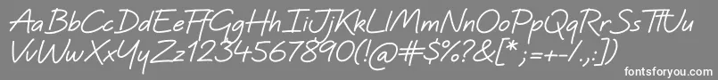 フォントQuinzeyBold – 灰色の背景に白い文字