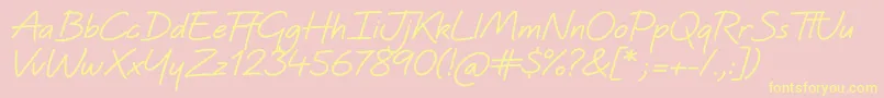 QuinzeyBold Font – Yellow Fonts on Pink Background