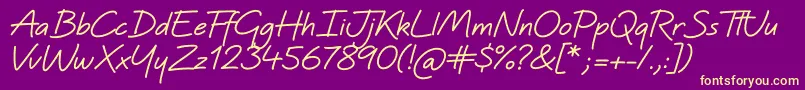 QuinzeyBold Font – Yellow Fonts on Purple Background