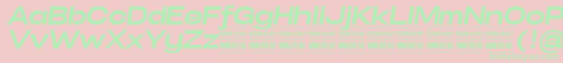 SpecifypersonalExpbolditalic Font – Green Fonts on Pink Background