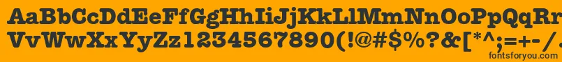 MemorandumBold Font – Black Fonts on Orange Background