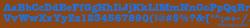 MemorandumBold Font – Blue Fonts on Brown Background