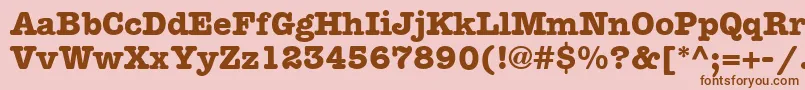 MemorandumBold Font – Brown Fonts on Pink Background