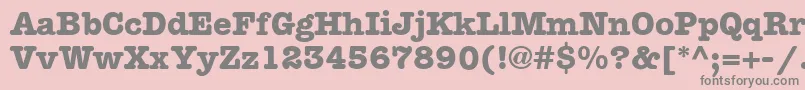 MemorandumBold Font – Gray Fonts on Pink Background