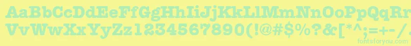 MemorandumBold Font – Green Fonts on Yellow Background