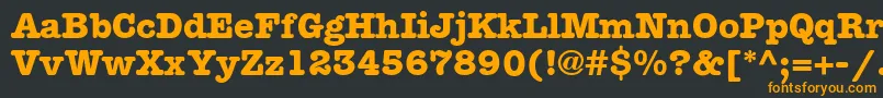 MemorandumBold Font – Orange Fonts on Black Background