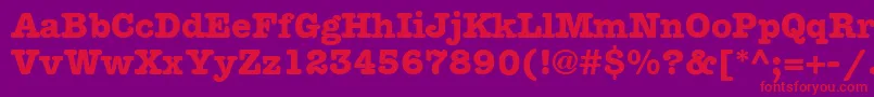 MemorandumBold Font – Red Fonts on Purple Background