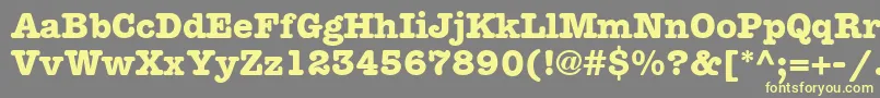 MemorandumBold Font – Yellow Fonts on Gray Background