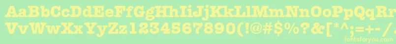 MemorandumBold Font – Yellow Fonts on Green Background