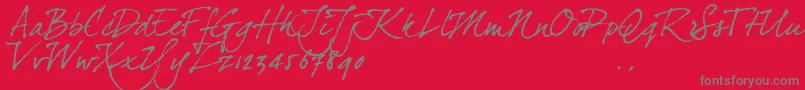 Dj4trial Font – Gray Fonts on Red Background