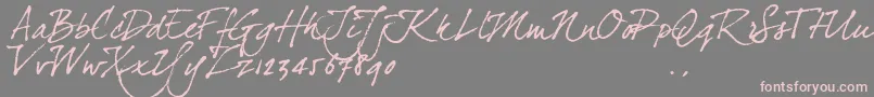 Dj4trial Font – Pink Fonts on Gray Background