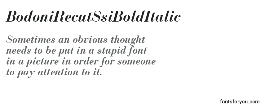 BodoniRecutSsiBoldItalic Font