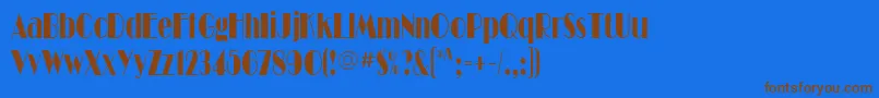 BarbeDisplayCondensedSsiCondensed-fontti – ruskeat fontit sinisellä taustalla