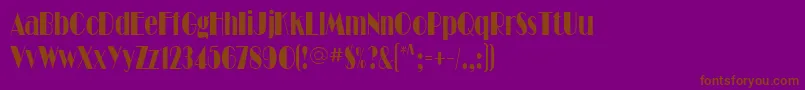 BarbeDisplayCondensedSsiCondensed Font – Brown Fonts on Purple Background