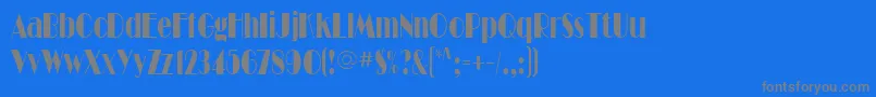 Czcionka BarbeDisplayCondensedSsiCondensed – szare czcionki na niebieskim tle