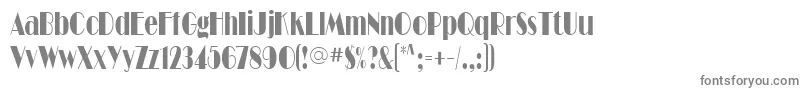 フォントBarbeDisplayCondensedSsiCondensed – 白い背景に灰色の文字