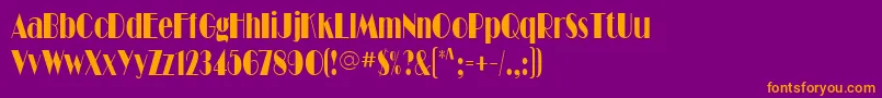 BarbeDisplayCondensedSsiCondensed Font – Orange Fonts on Purple Background