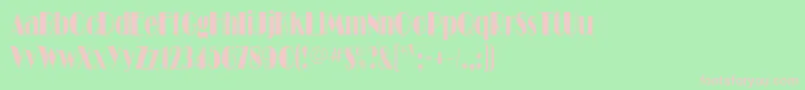 Шрифт BarbeDisplayCondensedSsiCondensed – розовые шрифты на зелёном фоне