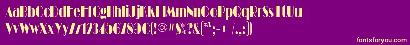 BarbeDisplayCondensedSsiCondensed Font – Yellow Fonts on Purple Background