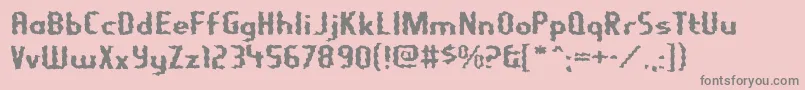 NightporterRegular-Schriftart – Graue Schriften auf rosa Hintergrund