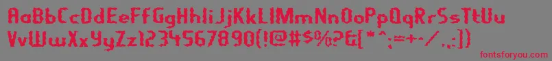 NightporterRegular Font – Red Fonts on Gray Background