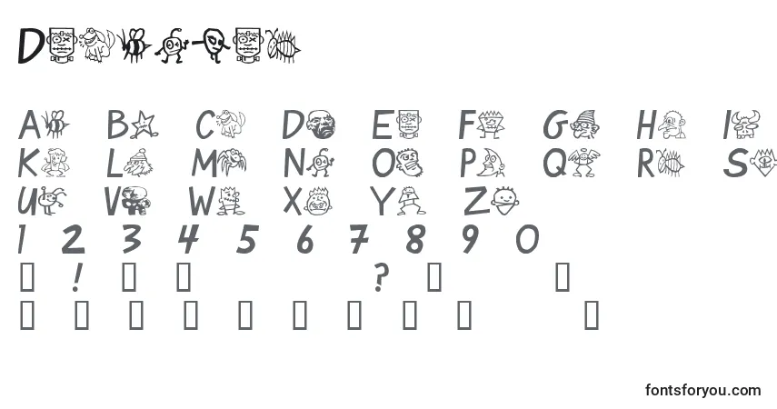 A fonte Decanter – alfabeto, números, caracteres especiais
