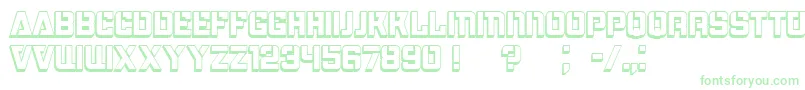 Шрифт BombardmentShadow – зелёные шрифты
