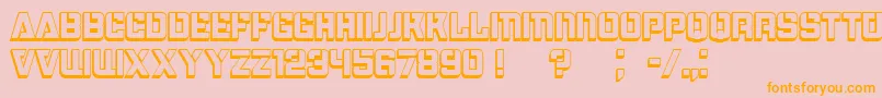 BombardmentShadow Font – Orange Fonts on Pink Background