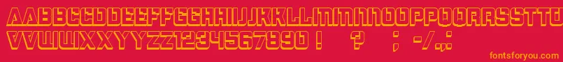 BombardmentShadow Font – Orange Fonts on Red Background