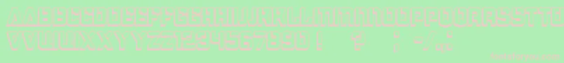 BombardmentShadow Font – Pink Fonts on Green Background