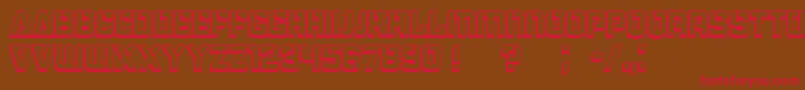 BombardmentShadow Font – Red Fonts on Brown Background