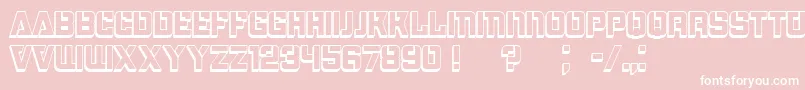 BombardmentShadow Font – White Fonts on Pink Background