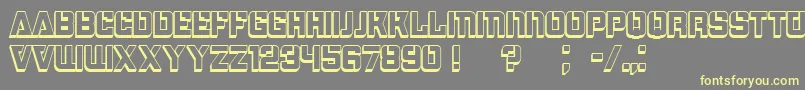 BombardmentShadow Font – Yellow Fonts on Gray Background