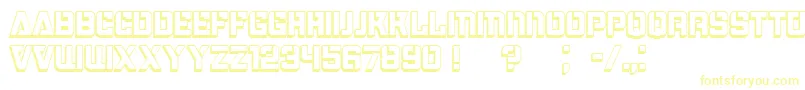 Czcionka BombardmentShadow – żółte czcionki