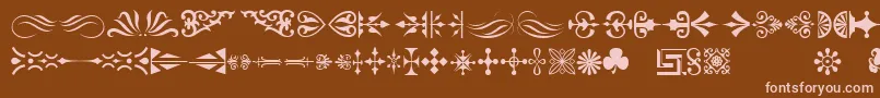 Ornamenttm Font – Pink Fonts on Brown Background