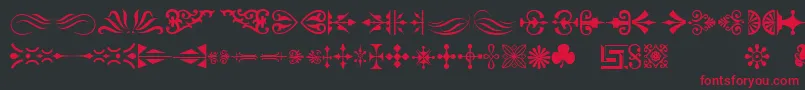 Шрифт Ornamenttm – красные шрифты на чёрном фоне