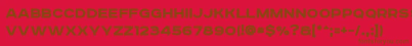 RoadradioBlack-fontti – ruskeat fontit punaisella taustalla