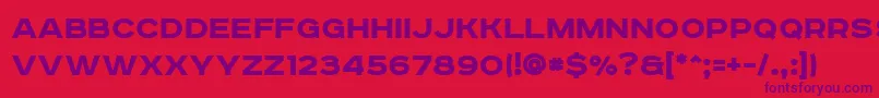 RoadradioBlack Font – Purple Fonts on Red Background