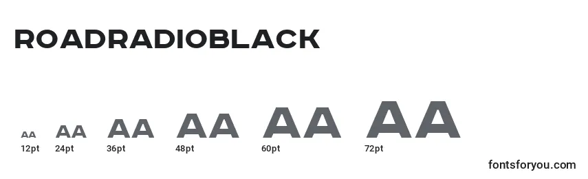 Размеры шрифта RoadradioBlack