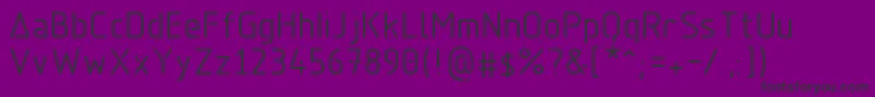 AadhunikLight-fontti – mustat fontit violetilla taustalla