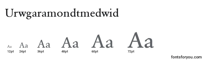 Размеры шрифта Urwgaramondtmedwid