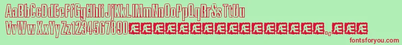 fuente InkTankBrk – Fuentes Rojas Sobre Fondo Verde